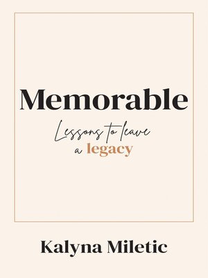 cover image of Memorable